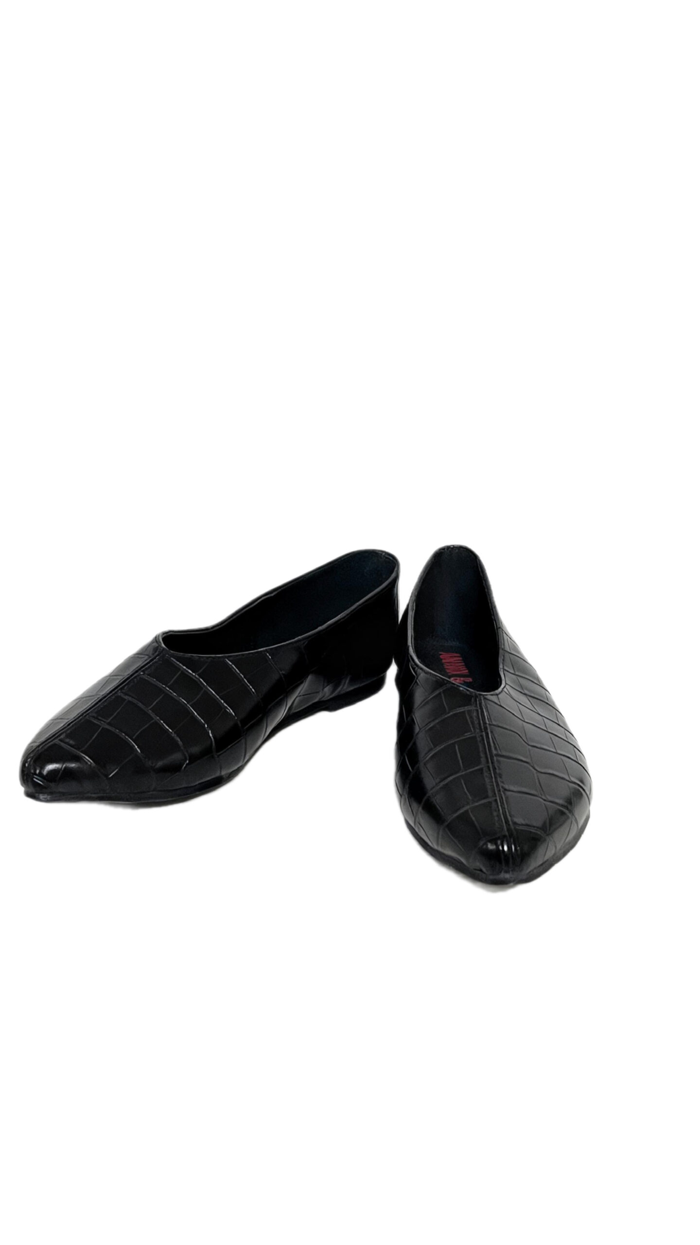 BALERINA FLAT COCODRILO NEGRO